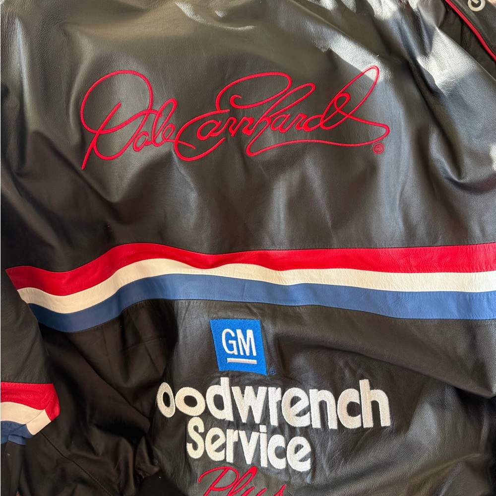 Vintage Dale Earnhardt Sr GM Goodwrench Leather NASCAR RACING JACKET NEW